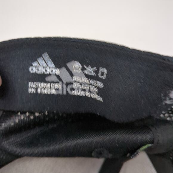 Adidas Fitted Baseball Cap Black XL Breathable Embroidered Vented Holes 6 Panel - Picture 9 of 10